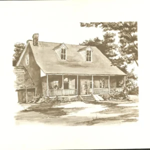 Print (Sepia): Old Man Schaefer's Inn